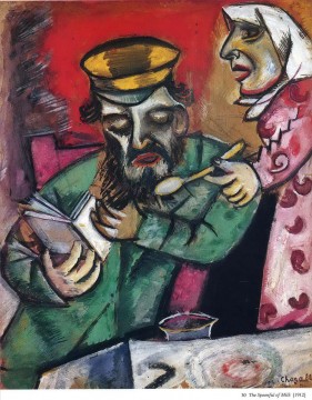 The Spoonful of Milk contemporary Marc Chagall Oil Paintings